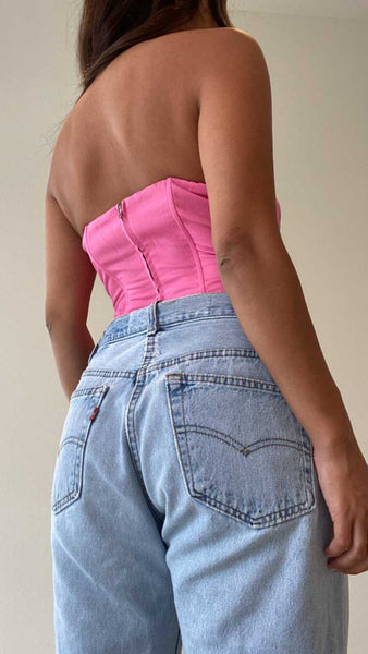 Area Codes Corset Tube Top