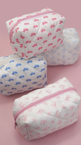 Girly Bow Cosmetic Pouches