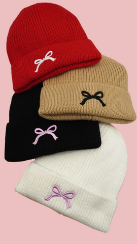 Girly Bow Beanie