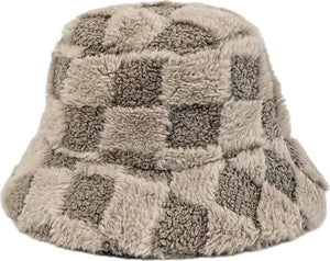 Checkered Bucket Hat (Khaki)