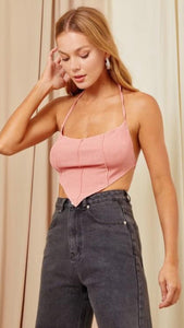 Angles Halter Top (Strawberry)
