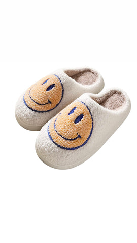 Smile For Me Slippers (Pale Yellow)