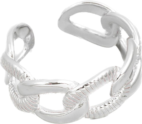 Curb Chain Link Ring (Silver)