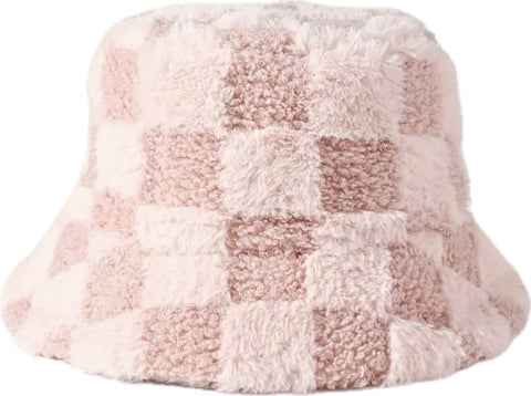 Checkered Bucket Hat (Pink)